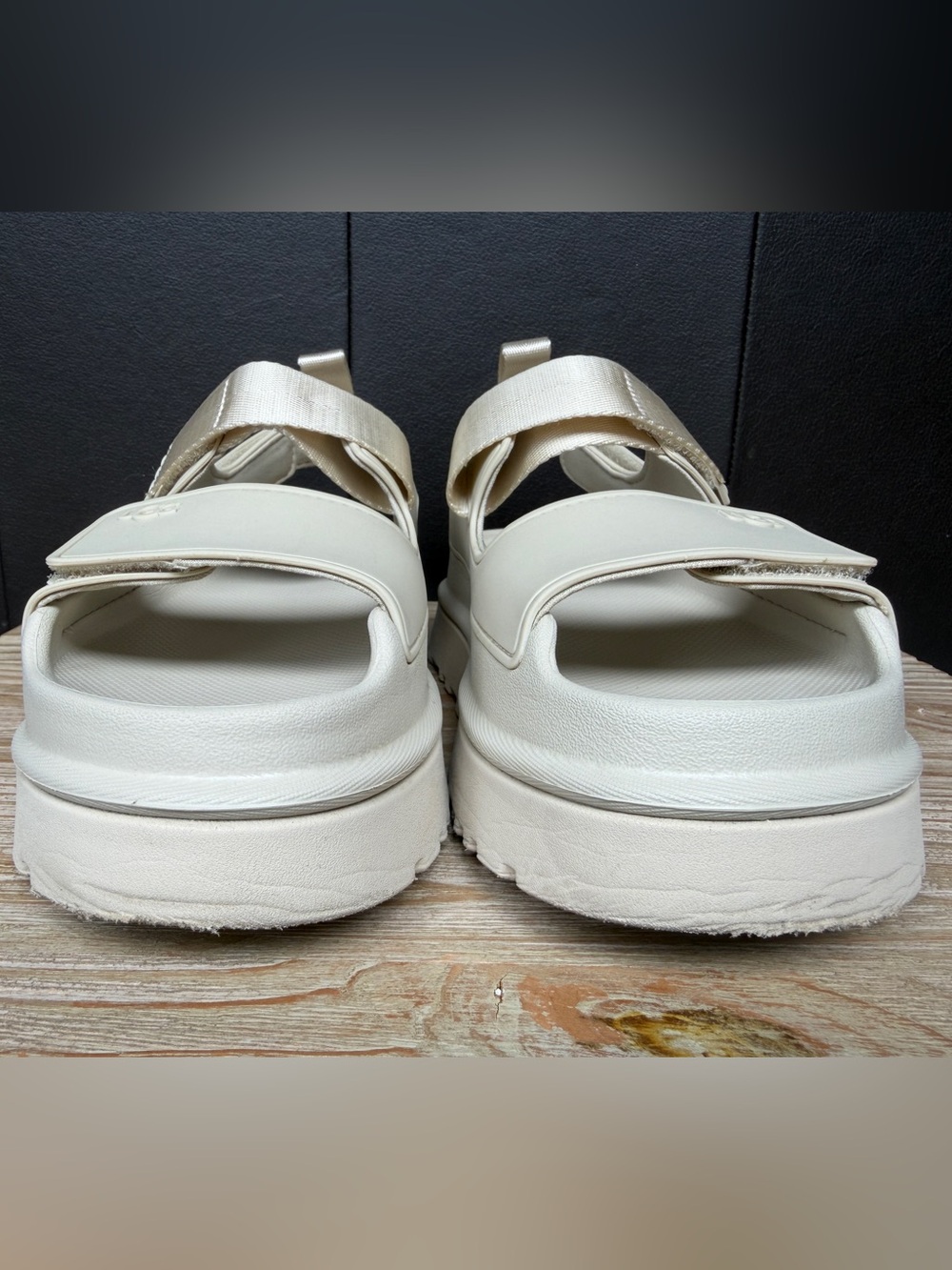 UGG Cream Platform Sandals with Adjustable Straps - Picture 5 of 14
